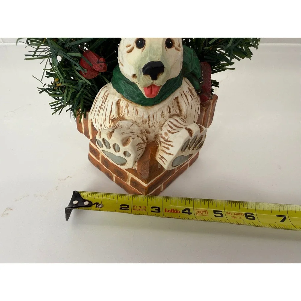 David Frykman Polar Bear Chimney Figurine 1998 White Christmas Decor DF1311